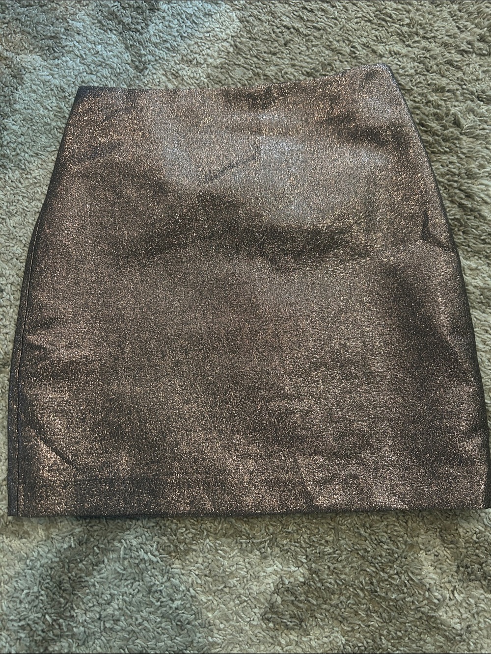 LOFT Metallic Bronze Mini Skirt